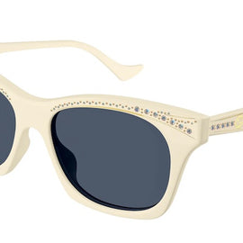 GUCCI, Sunglasses with embellished frames, IVORY