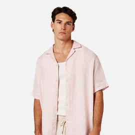 INDUSTRIE, The Del Sur Linen Short Sleeve Tee, ROSE
