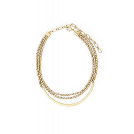 CATHERINE JEAN LEATHER TRIPLE STRAND PLAITED NECKLACE