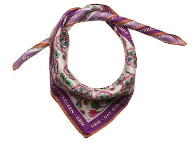 DAY BIRGER et MIKKELSEN FIORE SILK SCARF, SMOKE