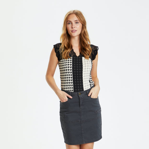 CULTURE DENMARK, ALBA SKIRT, GREY MAGNET