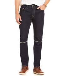 TRUE RELIGION ROCCO NO FLAP SINGLE END RELAXED SKINNY JEAN - BLACK