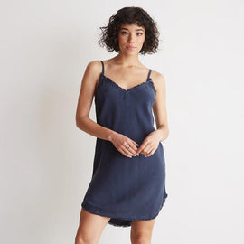 BELLA DAHL Frayed Camisole Slip DRESS, SOFT ARMY