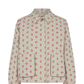 MOS MOSH Saige Quili Jacket, Floral Print, Ecru