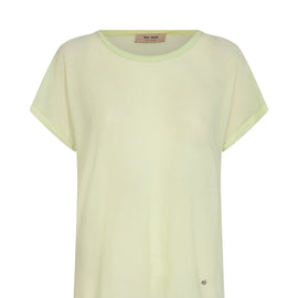 MOS MOSH Kay Round Neck, SS, Metallic Tee, SEACREST GREEN