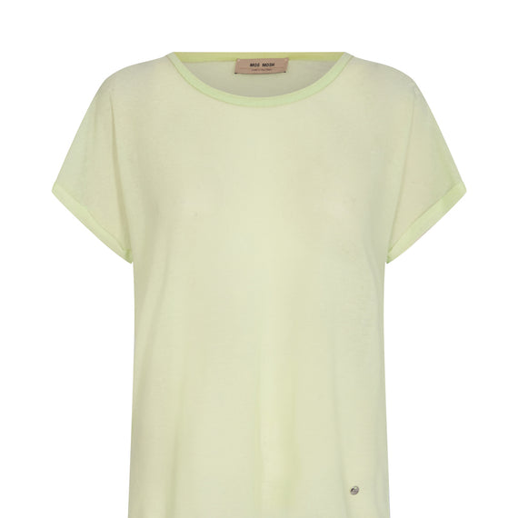 MOS MOSH Kay Round Neck, SS, Metallic Tee, SEACREST GREEN