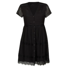 LE TEMPS des CERISES Inaya Dress Layered, BLACK