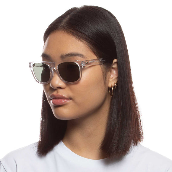 Clear Frame Polarized Square Sunglasses Women Men - UV Protection Color  Mirror Lens- Retro Sports Beach - CF18GC3WW8X