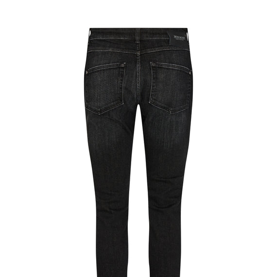 MOS MOSH, Bradford Brushed Denim Jeans, Studded Pocket, BLACK