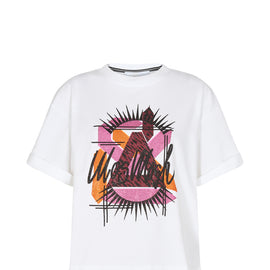 MOS MOSH, Lotus O-SS Premium Tee, WHITE