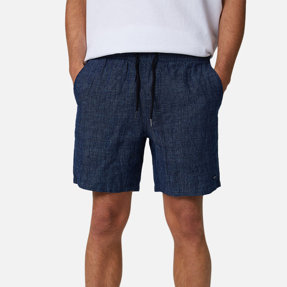 INDUSTRIE, The Marina Linen Short, SARDINIA BLUE