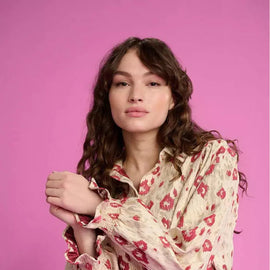 POM, Blouse Leopard Shimmer, SHIMMER