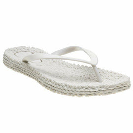 ISLE JACOBSEN FLIP FLOPS THONGS CHEERFUL, CREME